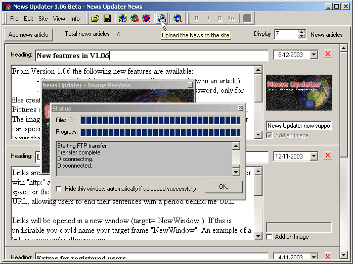 Users GUI with Image support