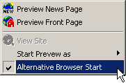 Alternative Browser Start
